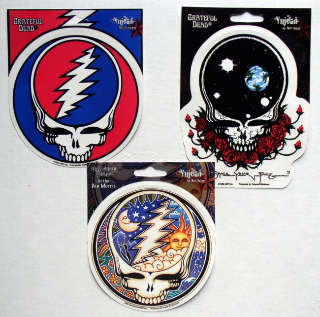 3 Grateful Dead Steal Your Face Decals