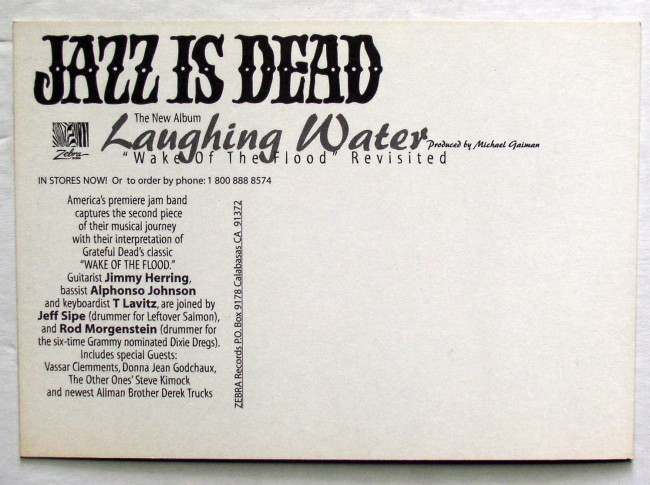 Jazz Is Dead Laughing Water Postcard 2