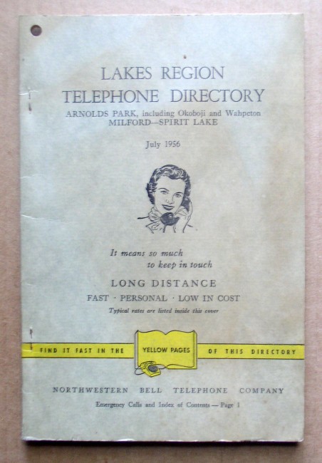 Lakes Region 1956 Telephone Directory 1
