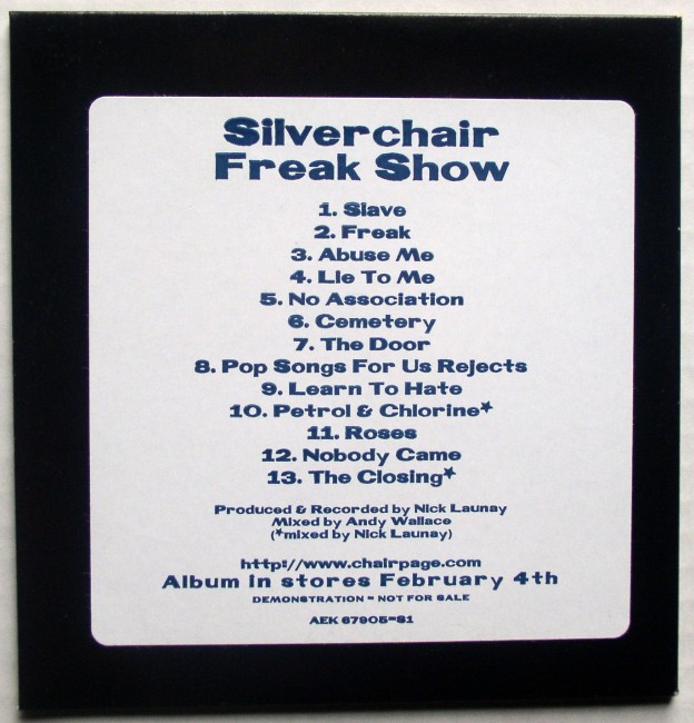 Silverchair Freak Show Advance CD 2