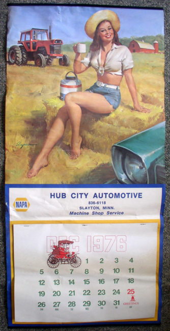 Napa Hub City Automotive Slayton Mn 1977 Calendar 1