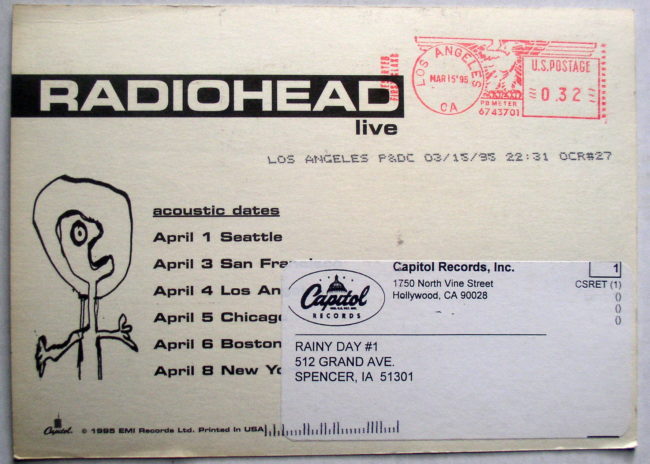 Radiohead Postcard 2