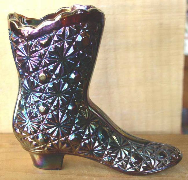 Fenton Carnival Glass Boot