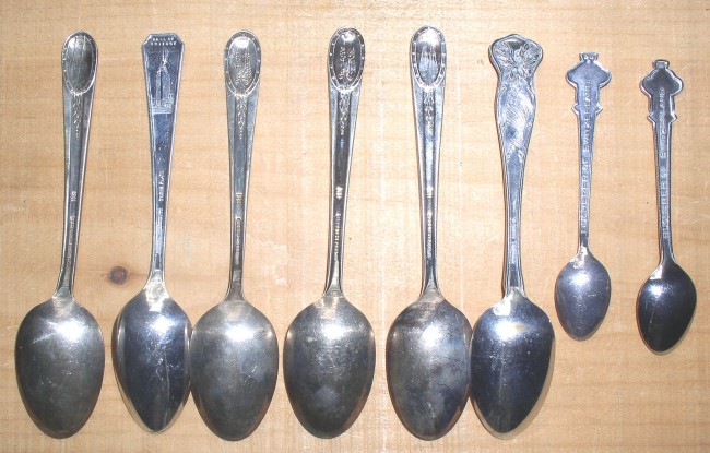 Silverplate Souvenir Spoons 6