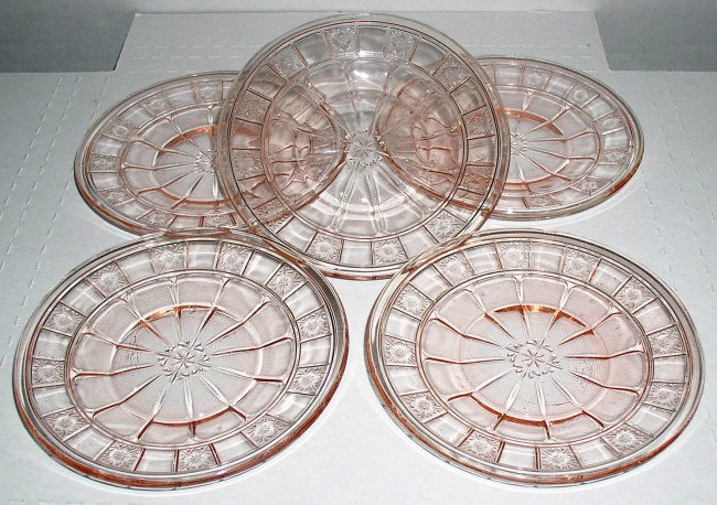 Jeannette Pink Plates 1