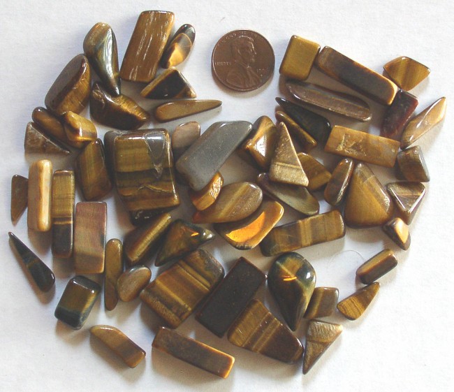 Polished Tiger Eye pieces