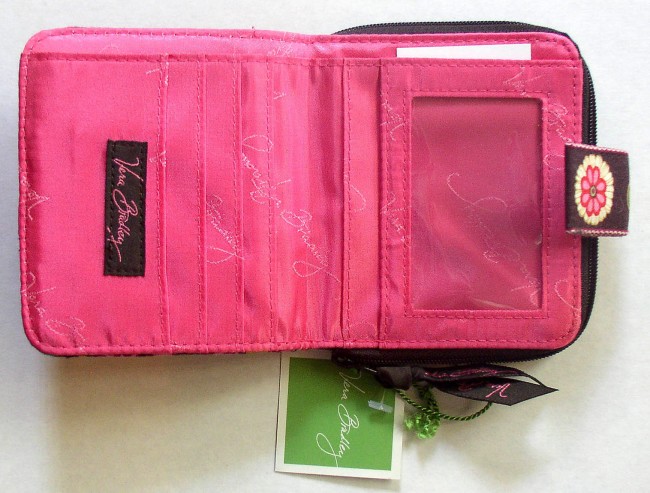 Vera Bradley Mini Zip Wallet Mod Floral Pink 2