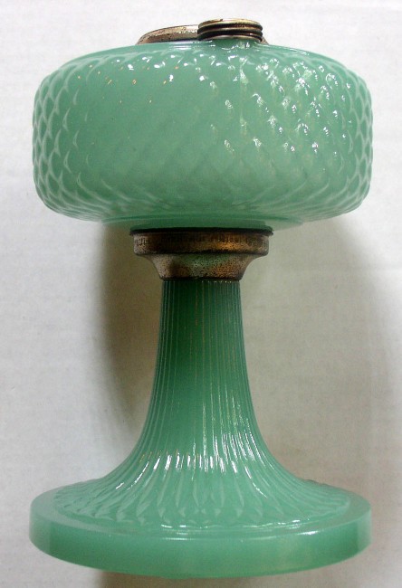 Aladdin Diamond Quilt Jade Green Lamp 2