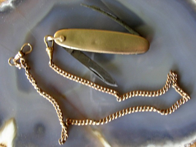 Gold Pen Knife Fob 2