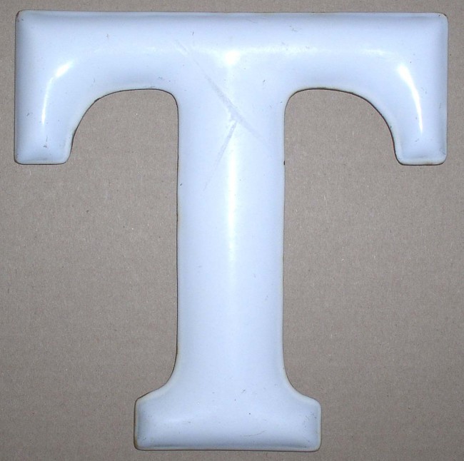 Porcelain Letter T 1