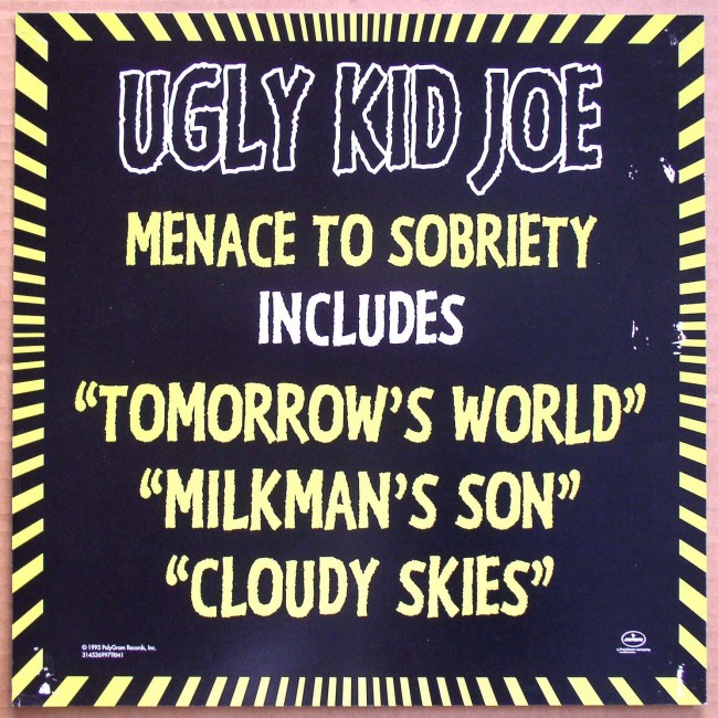 Ugly Kid Joe / Menace To Sobriety flat back