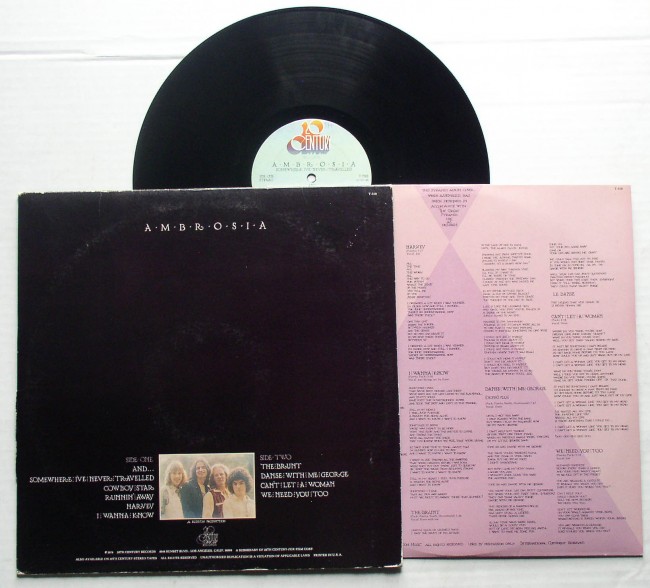 Ambrosia / Somewhere I've Never Travelled LP 1976 2
