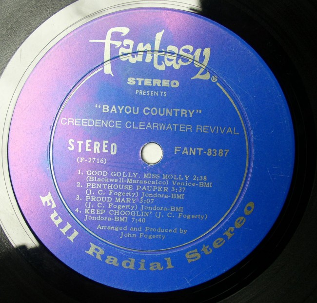 CCR Bayou Country Label Side 2