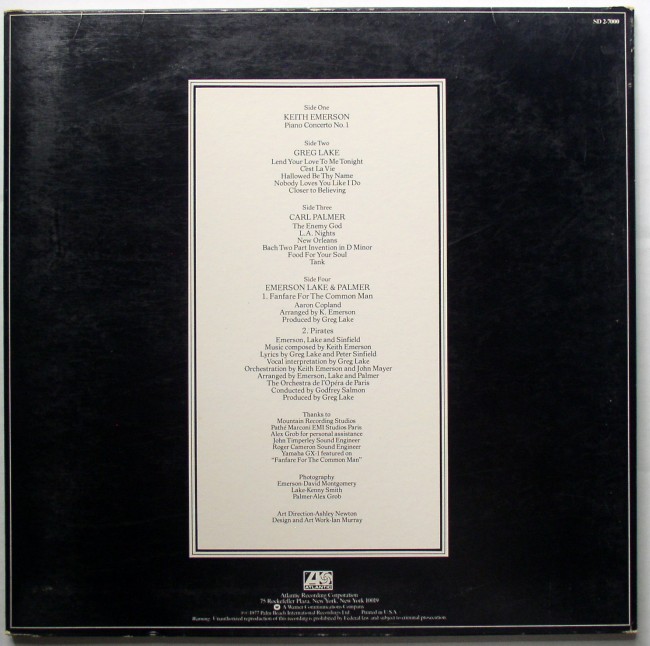 Emerson Lake Palmer / Works LP 2