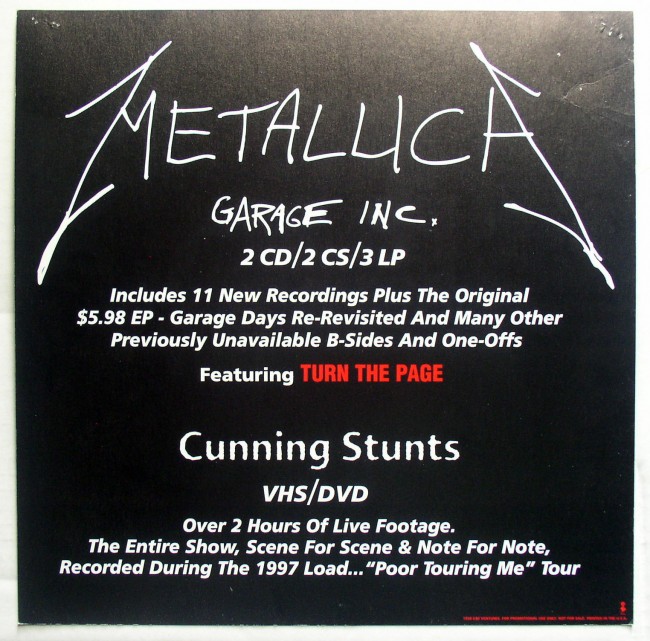 Promo Flat Metallica Garage Inc 2