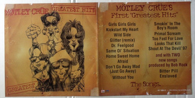 Promo Flat Motley Crue G Hits 2