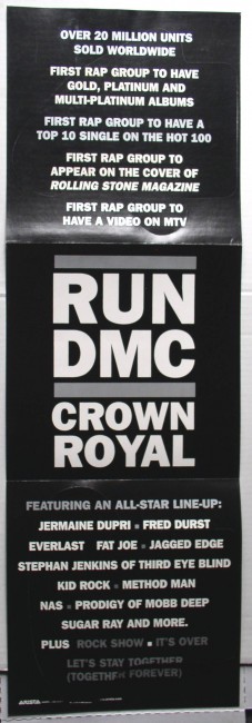 Run DMC / Crown Royal flat back