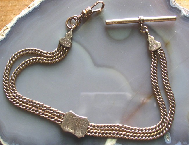 Antique Gold Pocket Watch Double Chain and Slide – Thingery Previews ...