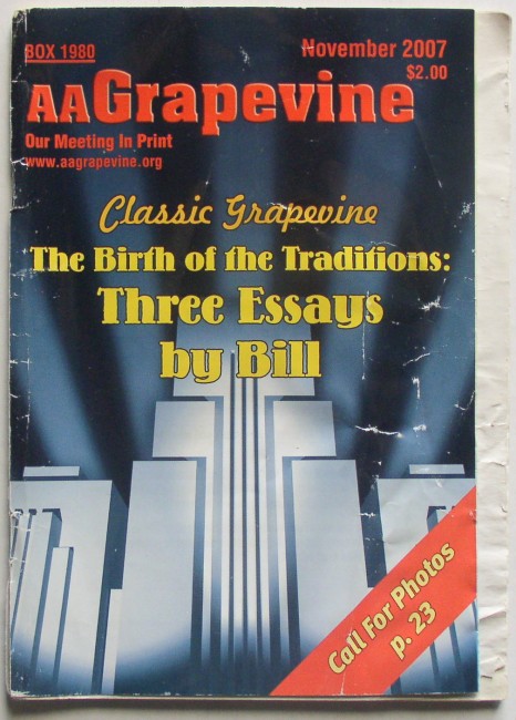 AA Grapevine Magazine November 2007