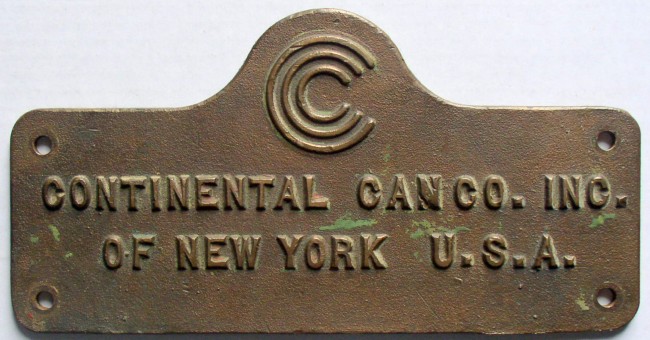 Continental Can Co Plaque 1