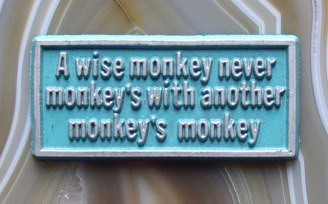 A Wise Monkey Never Monkey's With Another Monkey's Monkey