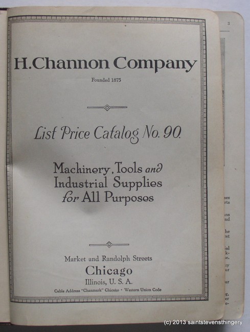 H. Channon Company 1920 Catalog No. 90 2