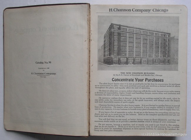 H Channon Company Chicago 1920 Catalog No. 90 3
