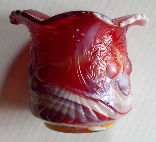 Fenton Slag Glass Sugar Bowl 1