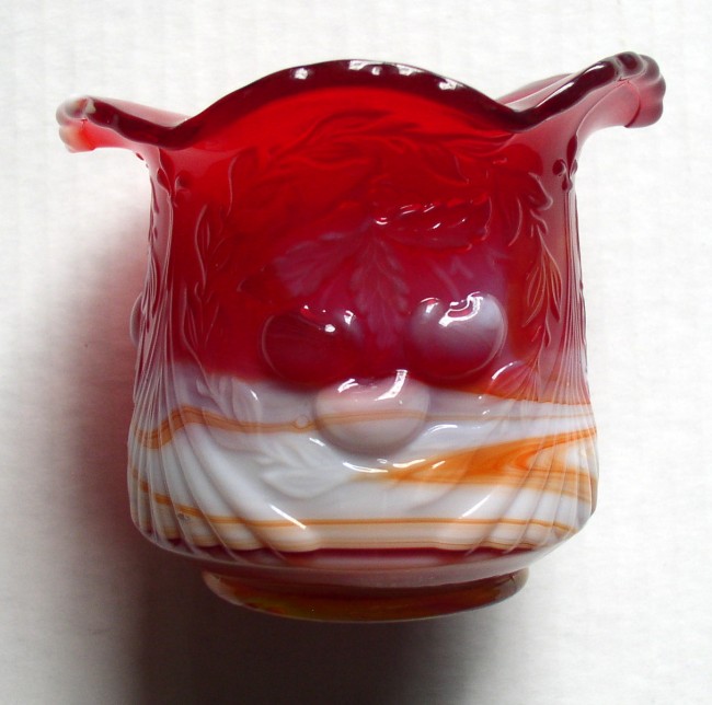 Fenton Slag Glass Sugar Bowl 3