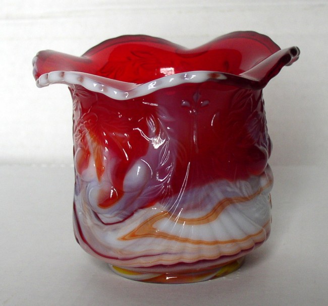 Fenton Slag Glass Sugar Bowl 7