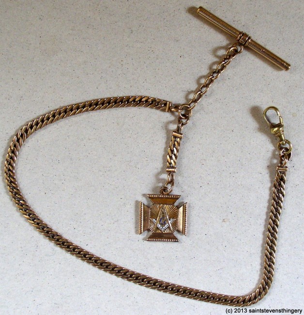 Chain With Masonic Fob 1