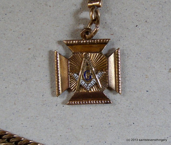 Chain With Masonic Fob 2
