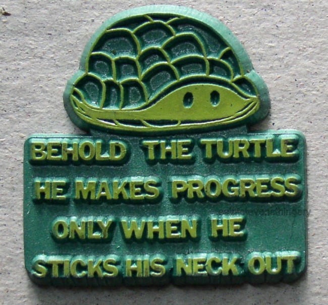 Behold The Turtle He Makes Progress Only When He Sticks His Neck Out