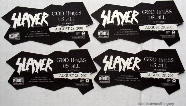Slayer Sticker lot back