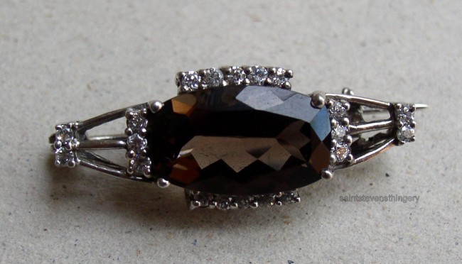 Smoky Topaz Pin 1