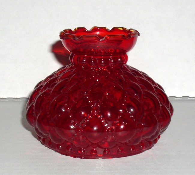 Mini Tea Light Lamp Ruby Red Diamond Quilted Shade 4
