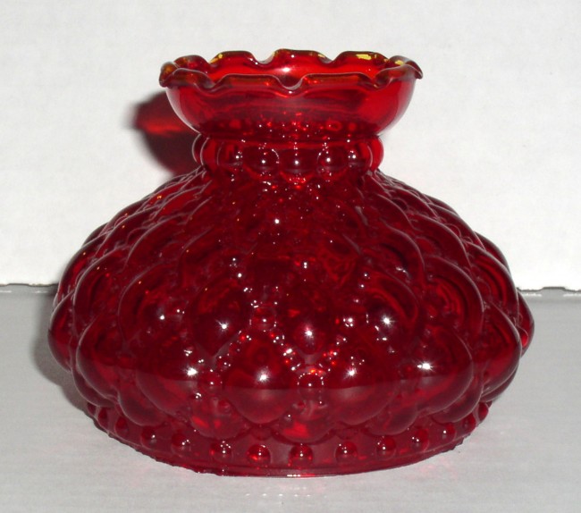 Mini Tea Light Lamp Ruby Red Diamond Quilted Shade 5
