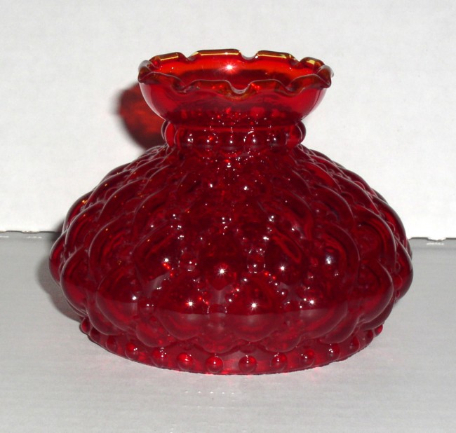 Mini Tea Light Lamp Ruby Red Diamond Quilted Shade 6