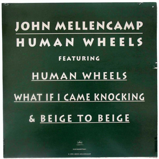 John Mellencamp / Human Wheels flat back