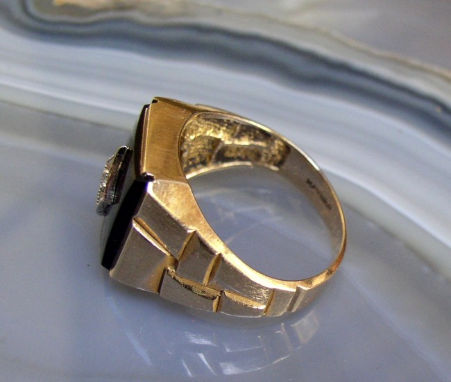 Mens Gold Diamond Ring 2