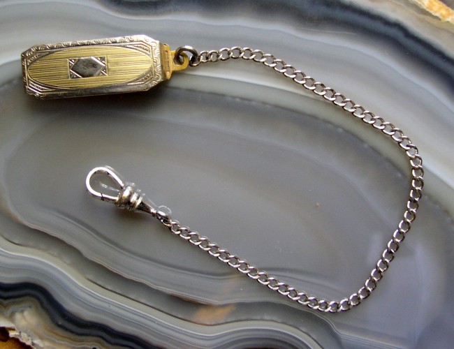 Silver Belt Loop Pocket Watch Chain 1