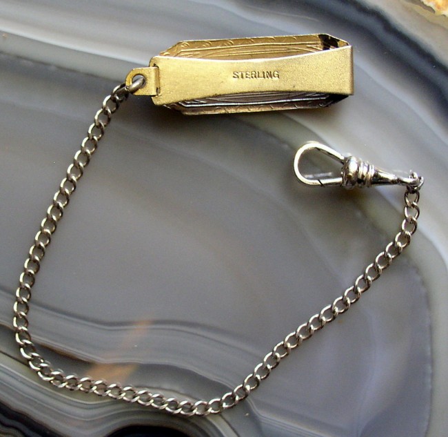 Silver Belt Loop Pocket Watch Chain 2