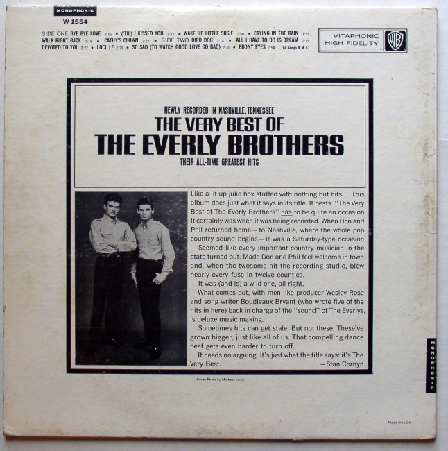 Everly Brothers / Very Best Of The Everly Brothers LP 2