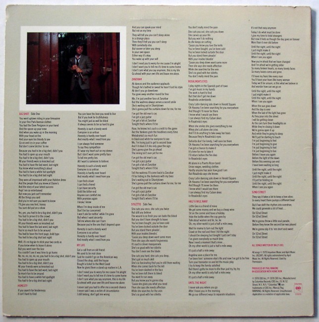 Billy Joel / 52nd Street LP 2