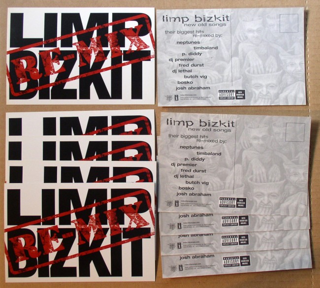 Lot Of 10 Promo Postcards Limp Bizkit / New Old Songs