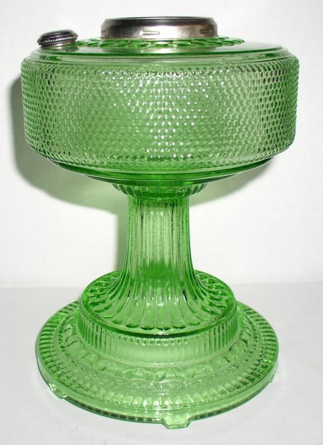 Aladdin Hobnail Colonial Green Lamp 2