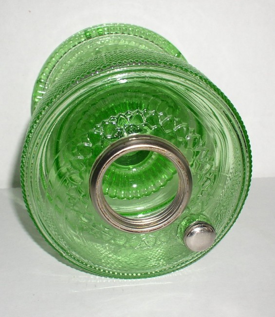 Aladdin Hobnail Colonial Green Lamp 5