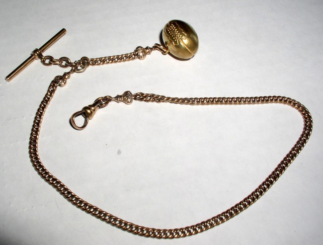 Gold Chain With Football Fob 2