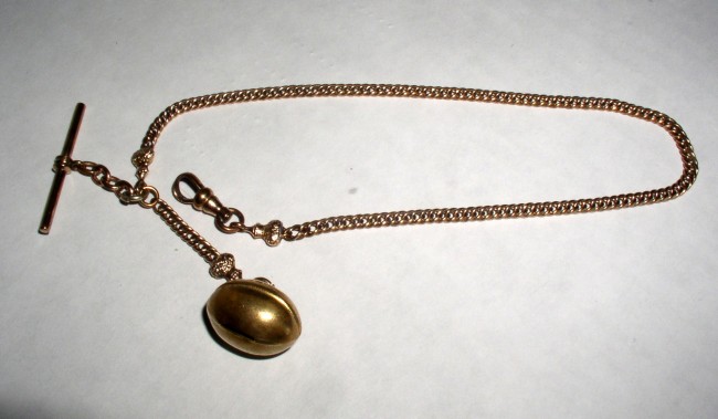 Gold Chain With Football Fob 3
