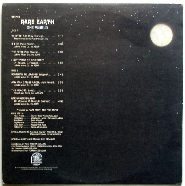 Rare Earth / One World LP 1971 2